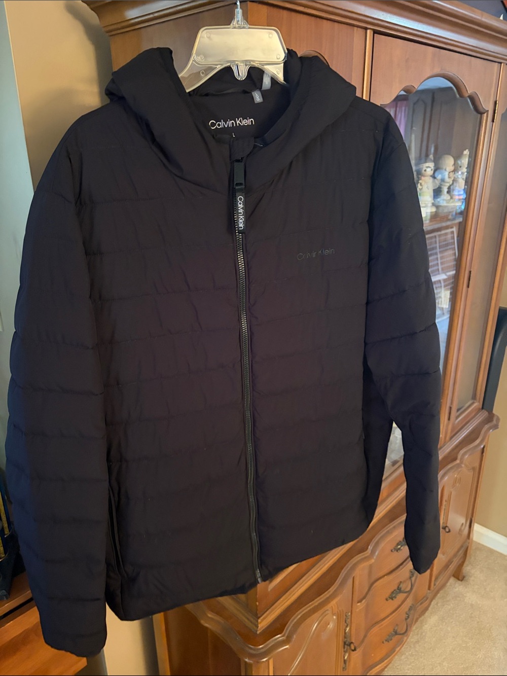 Calvin Klein Men's Black Quilted Hooded Puffer Jacket
